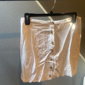 skylar + madison white linen skirt